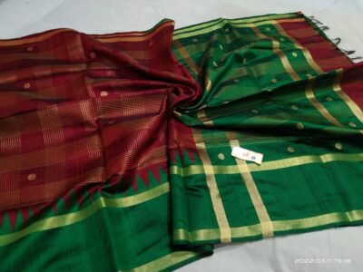 Handloom Raw Silk Temple Sarees (2)