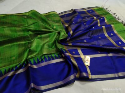 Handloom Raw Silk Temple Sarees (7)