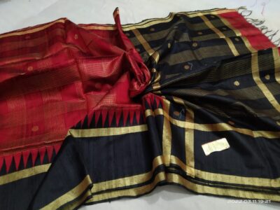 Handloom Raw Silk Temple Sarees (8)
