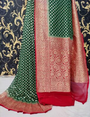 Pure Khaddi Georgette Sarees With Blouse (17)