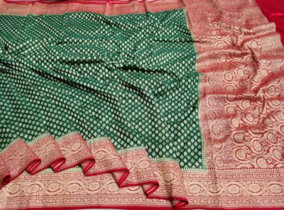 Pure Khaddi Georgette Sarees With Blouse (20)