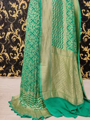 Pure Khaddi Georgette Sarees With Blouse (7)