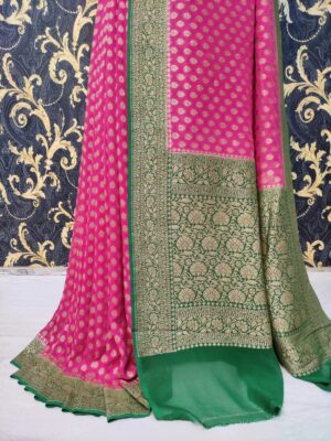 Pure Khaddi Georgette Sarees With Blouse (8)