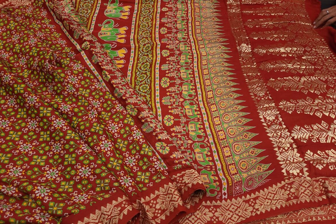 Pure Modal Silk Sarees With Patola (1)