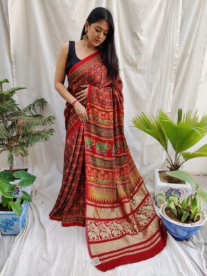 Pure Modal Silk Sarees With Blouse (1)