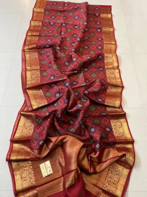 Pure Handloom Pure Tussar Silk With Digital Print Sarees (4)