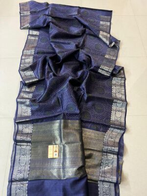 Pure Handloom Pure Tussar Silk With Digital Print Sarees (8)