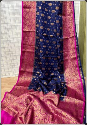 Latest Semi Georgette Sarees With Blouse (27)