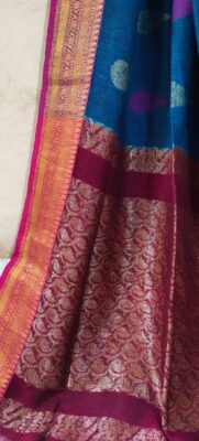 Linen Sarees With Blouse (25)