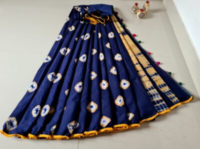 Pure Cotton Pompom Sarees With Blouse (24)