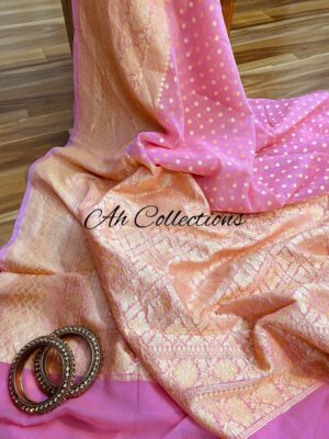 Pure Khaddi Georgette Sarees With Butties (1)