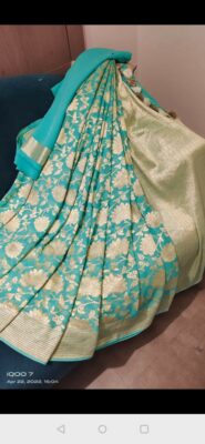 Pure Khaddi Georgette With Weaving Sarees (2)