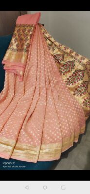 Pure Khaddi Georgette With Weaving Sarees (5)