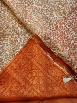 Pure Organza Emboidary Sarees With Price (1)