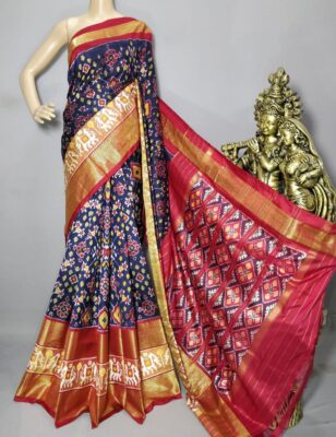 Pure Pochampally Ikkath Silk Sarees With Blouse (22)
