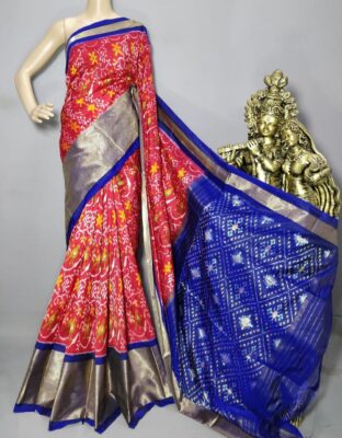 Pure Pochampally Ikkath Silk Sarees With Blouse (24)