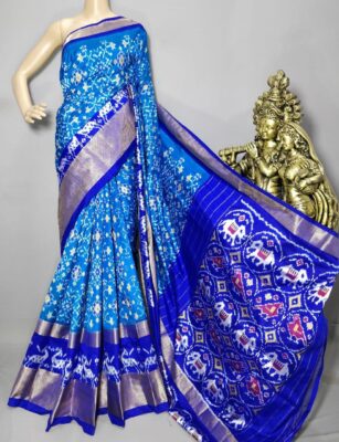 Pure Pochampally Ikkath Silk Sarees With Blouse (25)