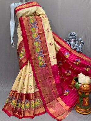 Pure Pochampally Ikkath Silk Sarees With Blouse (27)