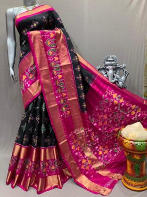 Pure Pochampally Ikkath Silk Sarees With Blouse (5)