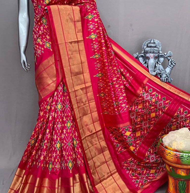 Pure Pochampally Ikkath Silk Sarees With Blouse (7)