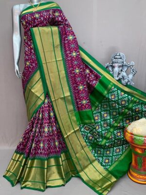 Pure Pochampally Ikkath Silk Sarees With Blouse (8)