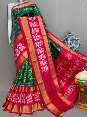 Pure Pochampally Ikkath Silk Sarees With Blouse (9)