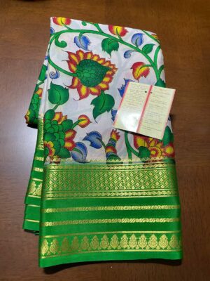 Pure Printed Mysore Silk Kalamkari Sarees (13)