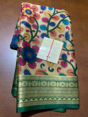 Pure Printed Mysore Silk Kalamkari Sarees (19)