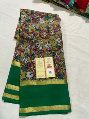Pure Printed Mysore Silk Kalamkari Sarees (24)