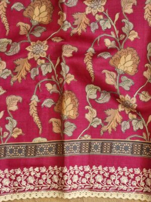 Pure Tussar Silk Kalamkari Printed Sarees (26)