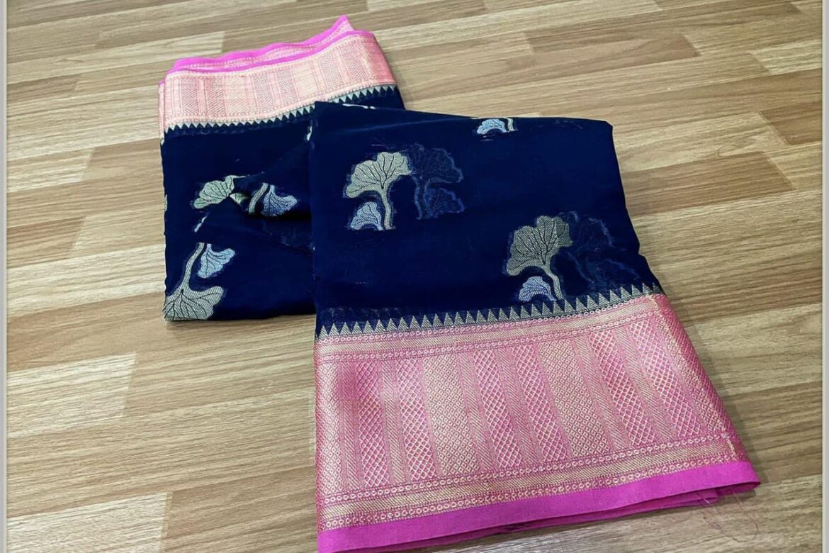 Banaras Warm Silk Sarees With Blouse (11)