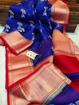 Banaras Warm Silk Sarees With Blouse (18)