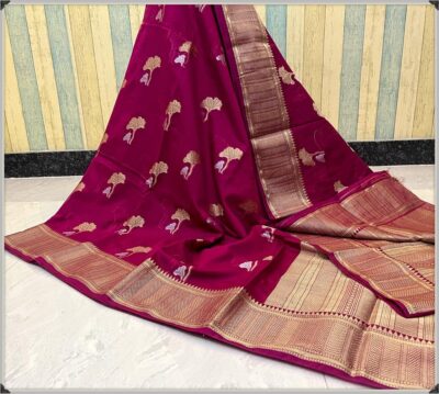 Banaras Warm Silk Sarees With Blouse (20)