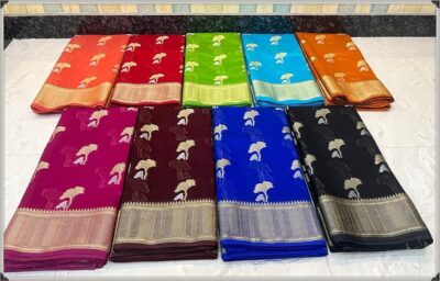 Banaras Warm Silk Sarees With Blouse (22)
