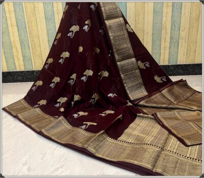Banaras Warm Silk Sarees With Blouse (3)