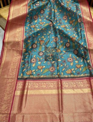 Beautiful Sober Kalamkari Prints Soft Silk (1)