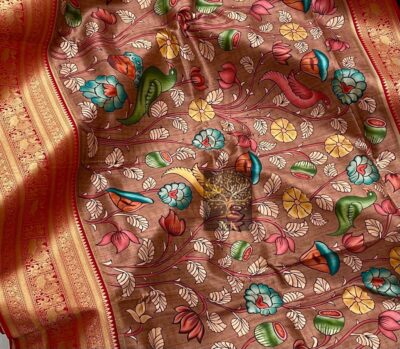 Beautiful Sober Kalamkari Prints Soft Silk (15)