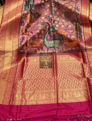 Beautiful Sober Kalamkari Prints Soft Silk (2)