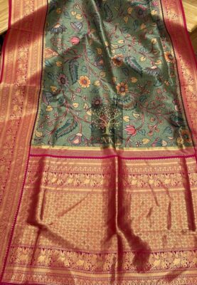 Beautiful Sober Kalamkari Prints Soft Silk (21)