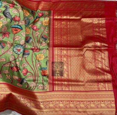 Beautiful Sober Kalamkari Prints Soft Silk (34)