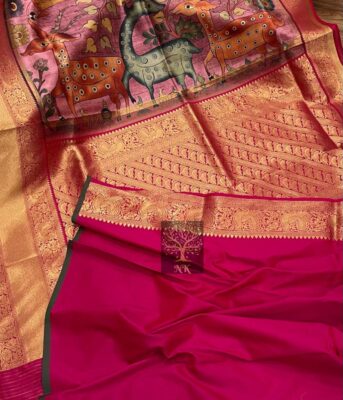 Beautiful Sober Kalamkari Prints Soft Silk (4)