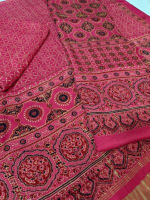 Modal Silk Full Ajrakh Printed Dress Materials (1)