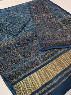Modal Silk Full Ajrakh Printed Dress Materials (5)