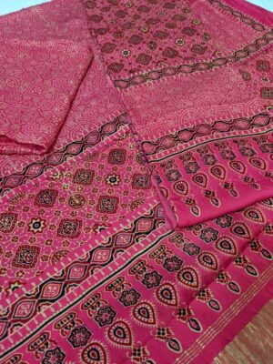 Modal Silk Full Ajrakh Printed Dress Materials (6)
