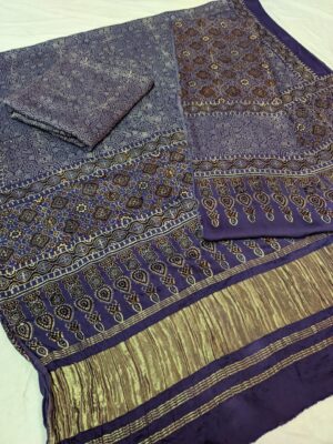 Modal Silk Full Ajrakh Printed Dress Materials (7)