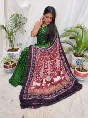 Modal Silk Sarees With Pichwai Print (4)