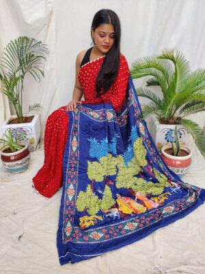 Modal Silk Sarees With Pichwai Print (9)