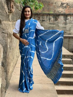 Modal Silk Tye And Dye Sarees (10)
