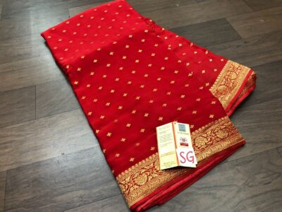 Pure Crepe Silk Sarees With Blouse (1)