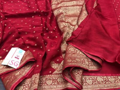 Pure Crepe Silk Sarees With Blouse (10)